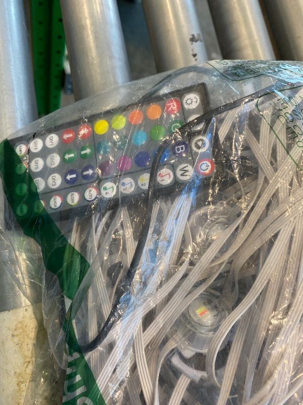 Photo 1 of **UNTESTED**
150FT Permanent Outdoor RGB Lights - IP67 Waterproof with Smart App Control Remote, DIY Scene Modes, Music Synchronization, Eaves Lights For Garden Decor, Deck, Christmas, Party, Party, Halloween,Roof