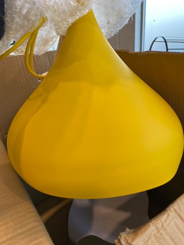 Photo 1 of ***SAME ITEM****Nordic Modern Ceiling Light Fixture, CraftThink Macaron Pendant Light Teardrop Drop Simple light Hanging Lighting Fixtures Chandelier for Restaurant bar Coffee Dining Room (Color-Yellow)-12 inch Width