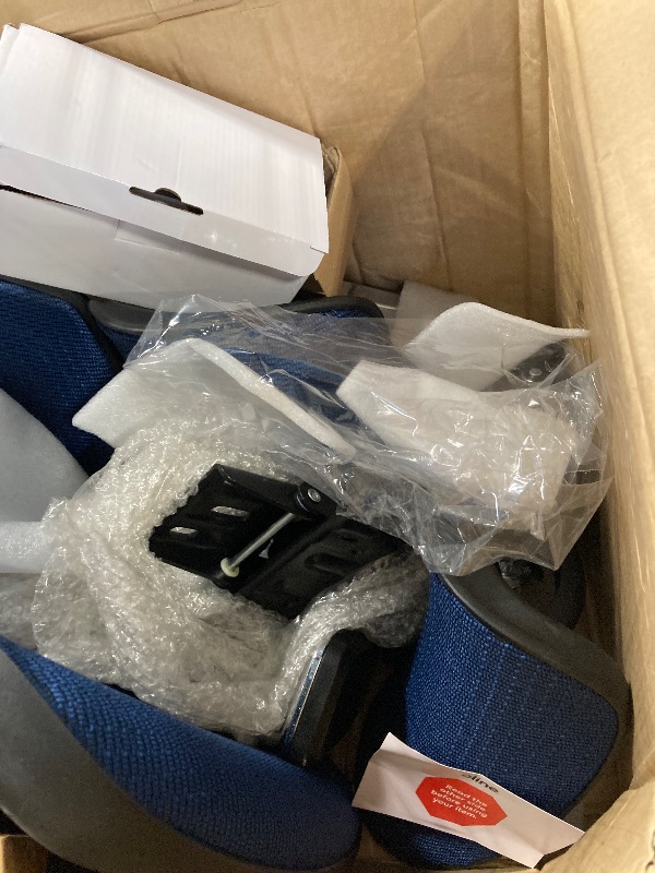 Photo 1 of ** missing hardware** Oline ErgoPro Ergonomic Office Chair - Rolling Desk Chair with 4D Adjustable Armrest, 3D Lumbar Support and Blade Wheels - Mesh Computer Chair, Gaming Chairs, Executive Swivel Chair (Navy Blue)