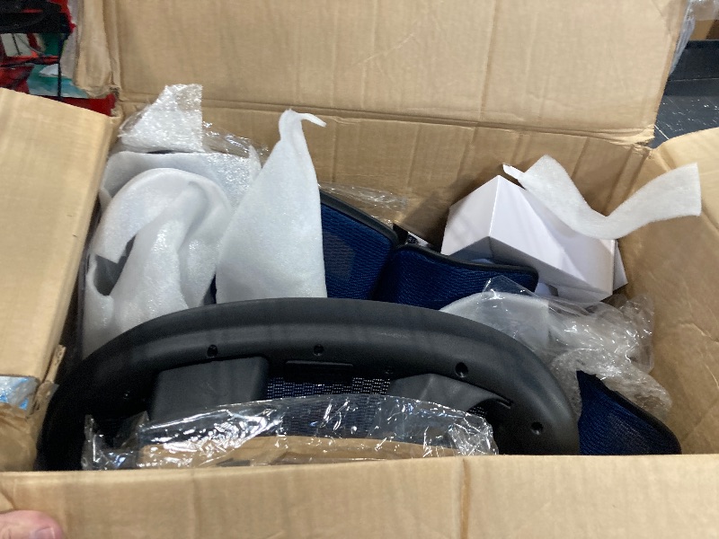 Photo 1 of ** missing hardware** Oline ErgoPro Ergonomic Office Chair - Rolling Desk Chair with 4D Adjustable Armrest, 3D Lumbar Support and Blade Wheels - Mesh Computer Chair, Gaming Chairs, Executive Swivel Chair (Navy Blue)