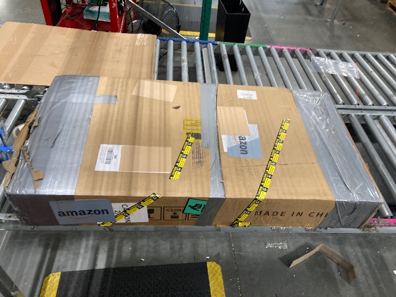 Photo 1 of ** minor damage on corner of wood** YITAHOME King Size Bed Frame with Storage Headboard, Platform Bed with 4 Drawers, LED Bed Frame with USB Ports & Charging Outlets, No Box Spring Needed, Easy Assembly, Vintage Brown