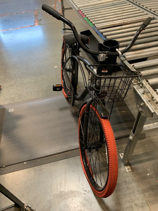 Photo 1 of **FINAL SALE, NO RETURNS: FLAT TIRES** Huffy 26" Nel Lusso Cruiser Bike, Fits Riders 5'0"+, Matte Black, Adult, Men's
