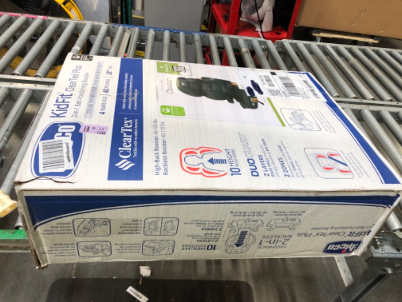 Photo 1 of *Missing 1 arm rest* Chicco KidFit ClearTex Plus 2-in-1 Belt-Positioning Booster Car Seat, Backless and High Back Booster Seat, for Children Aged 4 Years and up and 40-100 lbs. | Obsidian/Black