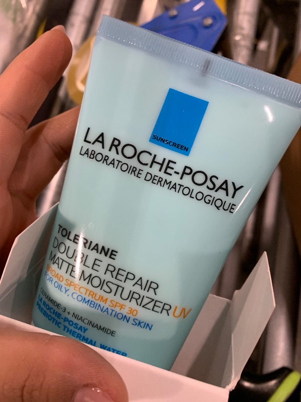 Photo 1 of La Roche-Posay Toleriane Double Repair Matte Moisturizer SPF 30, Lightweight Daily Face Moisturizer for Oily Skin & Combination Skin, With Niacinamide & Vitamin B3, Oil Free, Fragrance Free