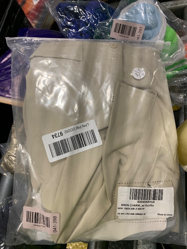 Photo 1 of ***CORRECT ITEM****WEEN CHARM Mens Shirts Casual 2 Piece Long Sleeve Button Down Cuban Shirt and Pants Set Summer Beach Outfits Beige