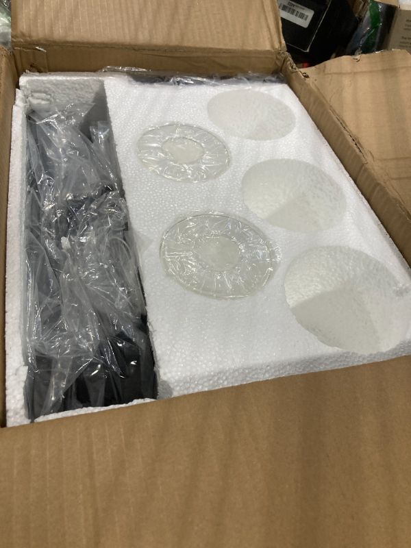 Photo 1 of *****MISSING 3 LIGHT******DIKAIDA 5-Light Black Bathroom Vanity Light, Modern Vanity Lighting Fixture for Bathroom, 31" Matte Light Fixture, Wall Sconces with Clear Glass Shade, Black Bathroom Wall Light Over Mirror