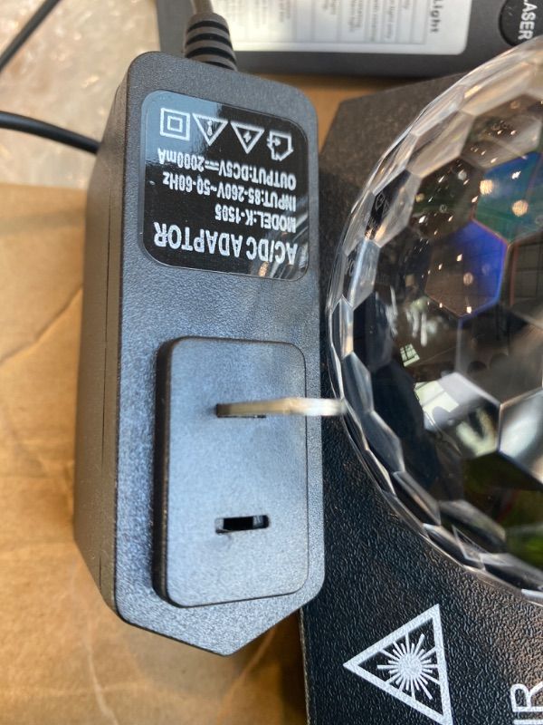 Photo 1 of ***MAJOR DAMAGE*** Party Lights Dj Disco Ball Light with Pattern Projection and Sound Activated, Buclhoz RGB Colored Strobe Stage Lighting for Parties Indoor Dance Birthday Rave Bar Karaoke Christmas Wedding Show Club