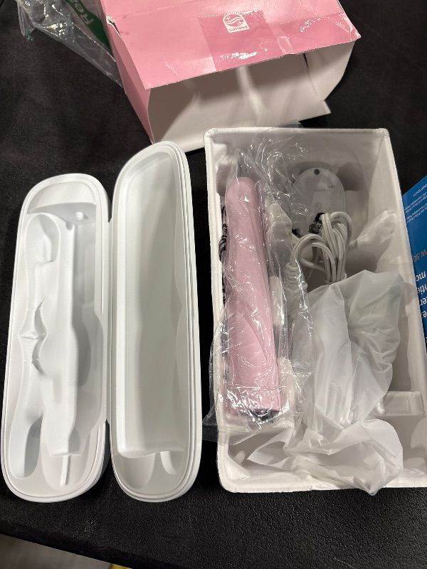 Photo 1 of **MISSING BRISSEL ATTACHMENT**
Philips Sonicare ProtectiveClean 6500 Rechargeable Electric Toothbrush, with Pressure Sensor, 3 Cleaning Modes, SmarTimer and QuadPacer, 14-Day Battery Life, Charging Travel Case, Pink, HX6462/06