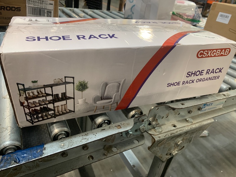 Photo 1 of ****SIMILAR***

LANTEFUL 3 Tier Shoe Rack for Closet, Shoe Organizer with 5 Hooks, Long Shoe Shelf Storage for Sneaker and Boot Stackable Free Standing Shoe Rack for Entryway, Garage, Small Spaces, Dorm