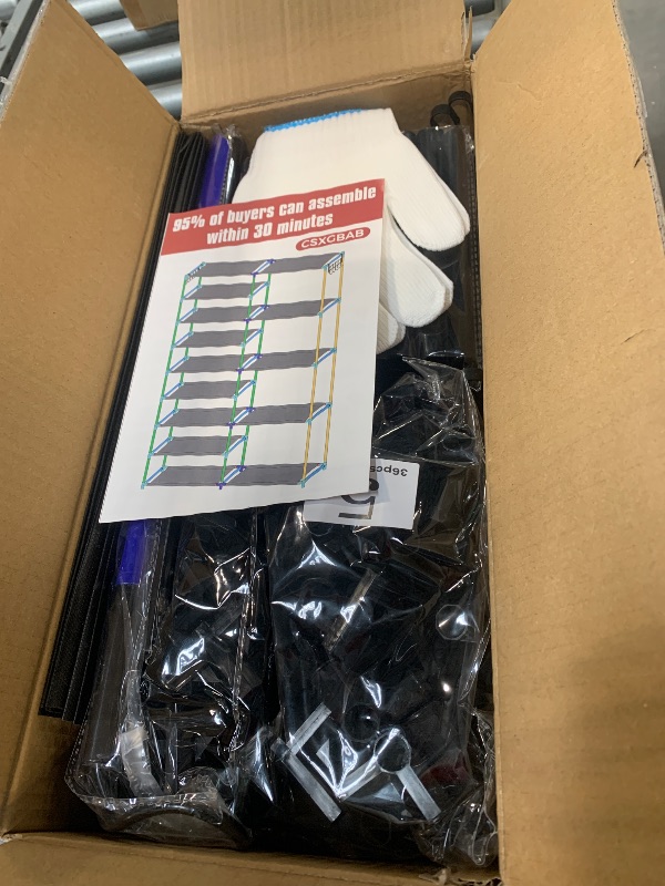 Photo 1 of ****SIMILAR***

LANTEFUL 3 Tier Shoe Rack for Closet, Shoe Organizer with 5 Hooks, Long Shoe Shelf Storage for Sneaker and Boot Stackable Free Standing Shoe Rack for Entryway, Garage, Small Spaces, Dorm