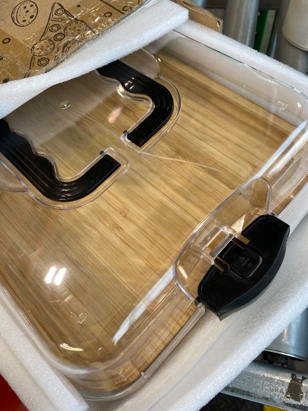 Photo 1 of *Minor Damaged*
Bamboo Charcuterie Board with Lid & Carry Handle, Cheese Board with Buckle Locking, Engagement Gifts for Couples, Gifts Ideals for Wedding, Housewarming, White Elephant, Bridal Showers, Christmas