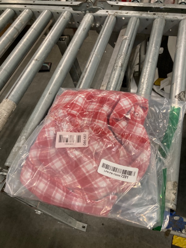 Photo 1 of ***ITEM CORRECT****Allegra K Women's Cotton Classic Button Down Western Plaid Shirt Medium Red White