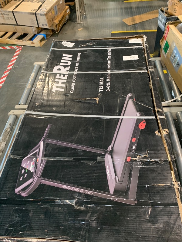 Photo 1 of **Factory Sealed** THERUN Treadmills for Home, Running Treadmill with Incline, Foldable Treadmills Heart Rate Sensors, 18?LED Display Manual Incline Adjustment, 3.0HP Treadmill for Indoor Fitness Workouts
