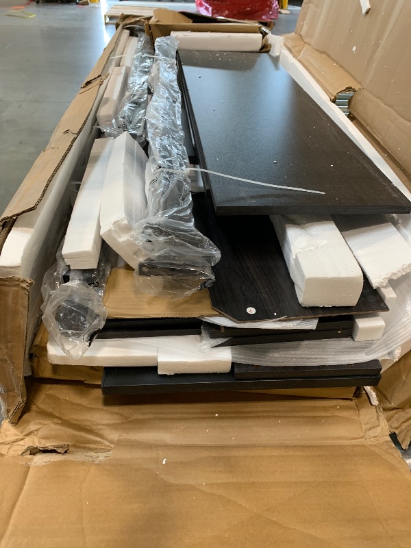 Photo 1 of **Factory Sealed** Rolanstar Full Bed Frame with Storage Headboard, Metal Platform Bed with Charging Station, LED, 4 Drawers, Bookcase Storage, No Box Spring Needed, Easy Assembly, Noise-Free, Black