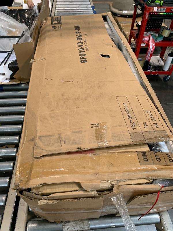 Photo 1 of **Factory Sealed** Rolanstar Full Bed Frame with Storage Headboard, Metal Platform Bed with Charging Station, LED, 4 Drawers, Bookcase Storage, No Box Spring Needed, Easy Assembly, Noise-Free, Black