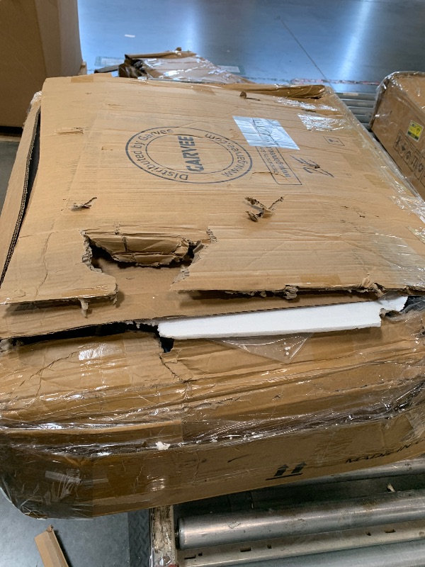 Photo 1 of ** SCREWS MISSING ** Garvee Dining Table Set for 4 w/Footrest & Corner Protector, 5-Piece Kitchen Table Set with Backrest, Counter Height Table with 4 Upholstered Bar Stools for Dining Room, Apartment. Rustic Gray