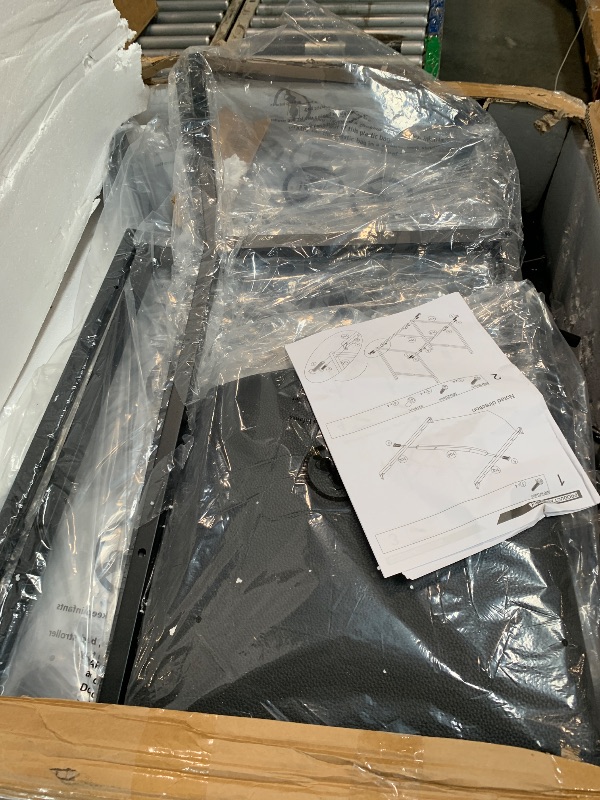 Photo 1 of ** SCREWS MISSING ** Garvee Dining Table Set for 4 w/Footrest & Corner Protector, 5-Piece Kitchen Table Set with Backrest, Counter Height Table with 4 Upholstered Bar Stools for Dining Room, Apartment. Rustic Gray