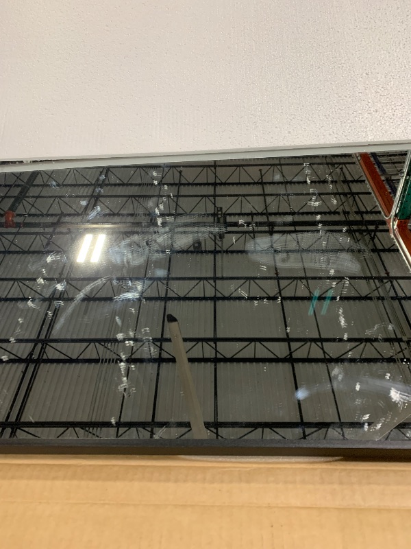 Photo 1 of ** ADHESIVE RESIDUE LEFT ON MIRROR** DUMOS Arched Full Length Mirror with Stand 64"x21" Floor Standing Aluminum Frame for Bedroom Body Hanging Leaning Modern Simple Home Decor Shatter-proorf Nano Glass Wall Living Room Cloakroom Black