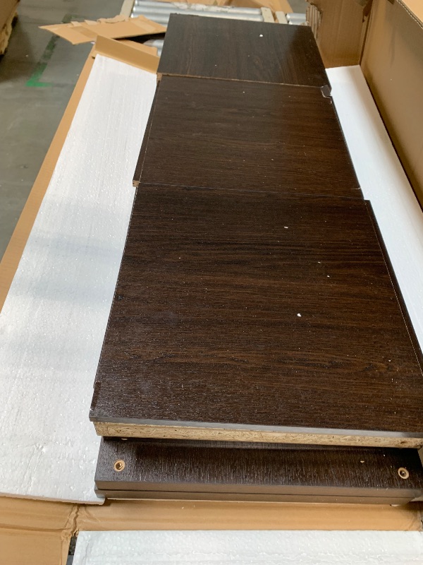 Photo 1 of **MINOR CRACKS** Furinno Cubic Closet Organizers and Storage, 9-Cube Closet Organizer, Open Shelf Closet Storage, Extra Thick Frame for Wardrobe, Bedroom, Living Room, Dark Oak