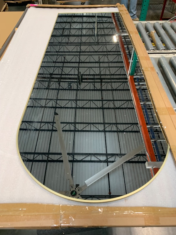 Photo 1 of ****STOCK PHOTO, ITEM/ COLOR MAY VARY**** DUMOS Arched Full Length Mirror with Stand 64"x21" Floor Standing Aluminum Frame for Bedroom Body Hanging Leaning Modern Simple Home Decor Shatter-proorf Nano Glass Wall Living Room Cloakroom Black