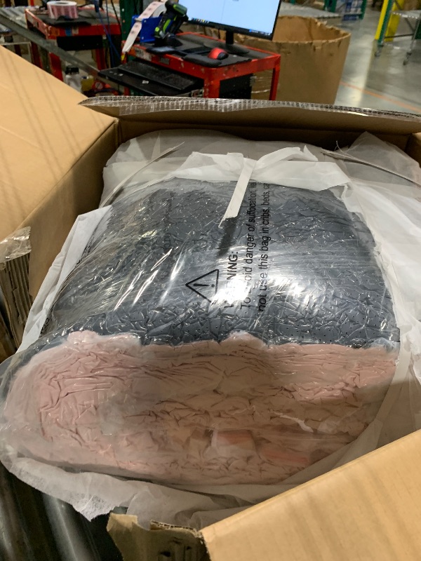 Photo 1 of **Factory Sealed** MAXYOYO Bean Bag Chair, Two-seat Bean Bag Sofa with Pillows and Armrests for Adults, Upholstered Loveseat Floor Sofa Couch Fluffy Chair Bean Bag Couch for Bedroom Living Room, Pink