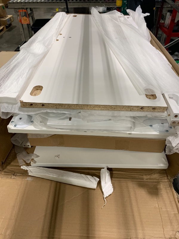 Photo 1 of **MINOR CRACKS ON THE CORNERS** Delta Children Essex 6 Drawer Dresser, Bianca White/Natural