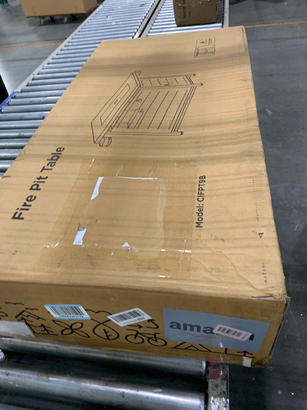 Photo 1 of ***NEW PRODUCT*** Ciays 43? Propane Fire Pit with Glass Beads & Lid, 60,000 BTU CSA-Certified Gas Fire Pits with Cup Holders, Hanging Shelf & Nylon Cover, Large Fire Pit Table for Patio/Porch/Deck, Black