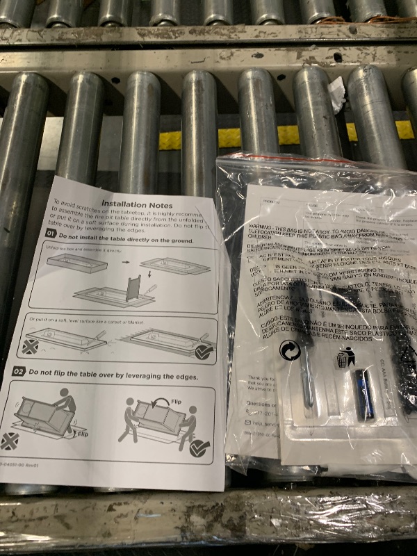 Photo 1 of ***NEW PRODUCT*** Ciays 43? Propane Fire Pit with Glass Beads & Lid, 60,000 BTU CSA-Certified Gas Fire Pits with Cup Holders, Hanging Shelf & Nylon Cover, Large Fire Pit Table for Patio/Porch/Deck, Black