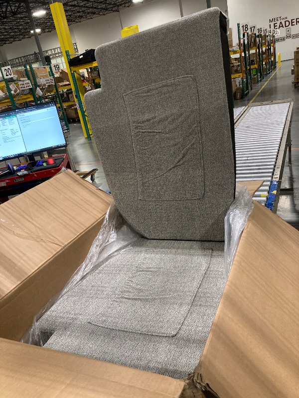 Photo 1 of ****SIDE CUSHIONS ONLY****Phoenix Home Manual Recliner Chair with Massage and Heat Ergonomic Overstuffed Breathable Fabric Reclining Chair with 2 Side Pockets, 2 Cup Holders, Remote Control, Living Room, Bedroom, Gray