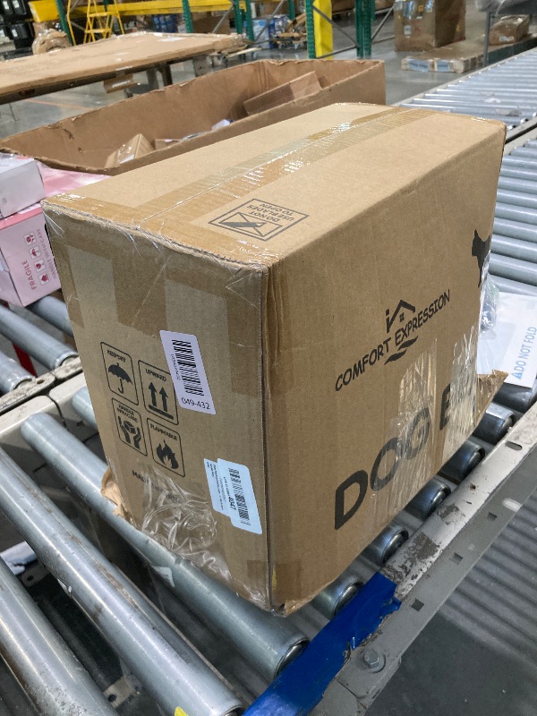 Photo 1 of ** MISSING A PILLOW** Comfort Expression Orthopedic Dog Bed for Large Dogs 38x25 Inch, Waterproof Supportive Egg Crate Foam Large Pet Bed with Removable Bolsters, Dog Couch with Washable Cover & Non-Slip Bottom, Grey