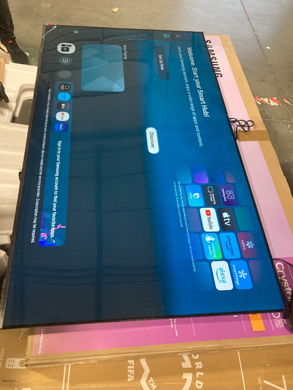 Photo 1 of ***UPPER SIDE MINOR DAMAGE*** Samsung 75-Inch Class Crystal UHD U8000F 4K Smart TV (2025 Model) Endless Free Content, Crystal Processor 4K, MetalStream Design, Knox Security, Alexa Built-in