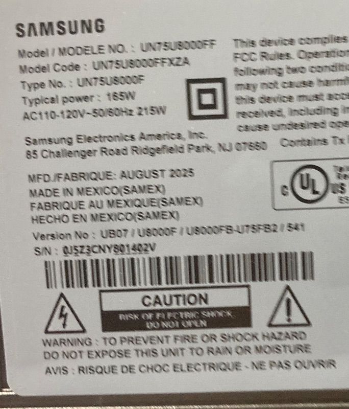 Photo 1 of ***UPPER SIDE MINOR DAMAGE*** Samsung 75-Inch Class Crystal UHD U8000F 4K Smart TV (2025 Model) Endless Free Content, Crystal Processor 4K, MetalStream Design, Knox Security, Alexa Built-in