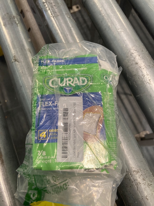 Photo 1 of *****DAMAGED BOX***Curad Flex Fabric Spot Adhesive Bandages, Bandage Diameter is 7/8" (Box of 100)