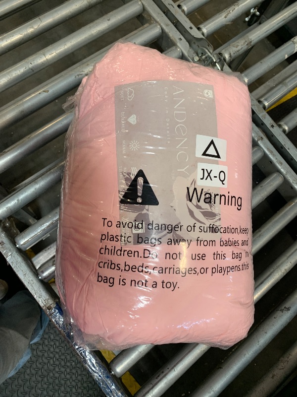 Photo 1 of ****STOCK PHOTO, ITEM/ COLOR MAY VARY****Andency Pink Comforter Queen, Fleece Comforter for Queen Size Bed, Soft Warm Fluffy Fuzzy Luxury Plush Bedding Comforter for Winter (1 Comforter )