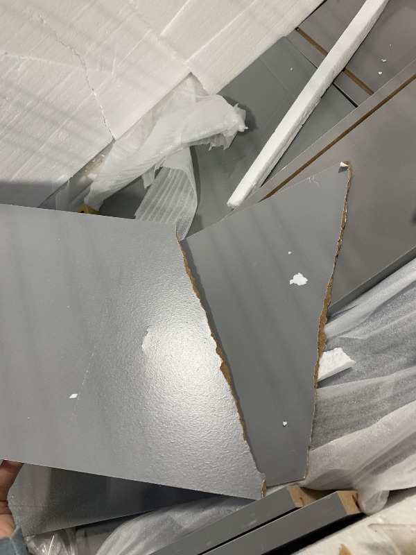 Photo 1 of ****ONE BROKEN PANEL****IDEALHOUSE Grey 7 Drawer Dresser for Bedroom, 53.5” Large Dresser with Metal Legs, Modern Chest Organizer with Wide Storage, Chest of Drawers for Bedroom, Living Room, Entryway