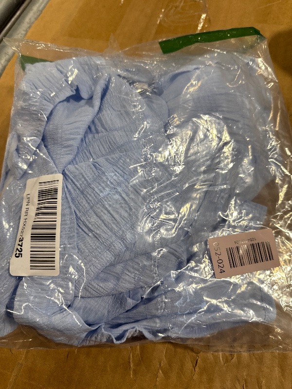 Photo 1 of * UNKNOWN SIZE*** SOLY HUX Women's Ruffle Hem Sleeveless Tank Dress Round Neck Casual Smock Summer Mini Dresses Pure Blue