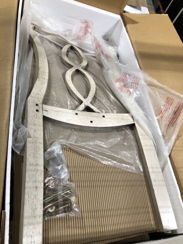 Photo 1 of ***PARTIAL SET, ONLY TWO CHAIRS!!!*** Peatuk 7-Piece Solid Wood Dining Table Set with 6 Upholstered Chairs - Easy Assembly Modern Design for Kitchen & Small Spaces, Durable Wooden Table and Chairs for Dining Room, Kitchen, Light Grey