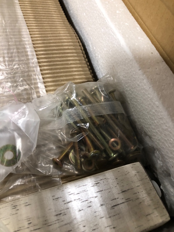 Photo 1 of ***PARTIAL SET, ONLY TWO CHAIRS!!!*** Peatuk 7-Piece Solid Wood Dining Table Set with 6 Upholstered Chairs - Easy Assembly Modern Design for Kitchen & Small Spaces, Durable Wooden Table and Chairs for Dining Room, Kitchen, Light Grey