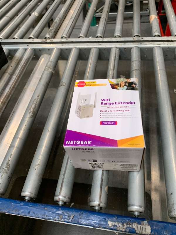 Photo 1 of *Untested*
NETGEAR WiFi Range Extender (EX6120) - Add up to 1,500 sq. ft., 25 Devices - AC1200 Dual Band Wireless Signal Booster & Repeater (Up to 1.2 Gbps Speed), Compact Wall Plug Design – Free Expert Help