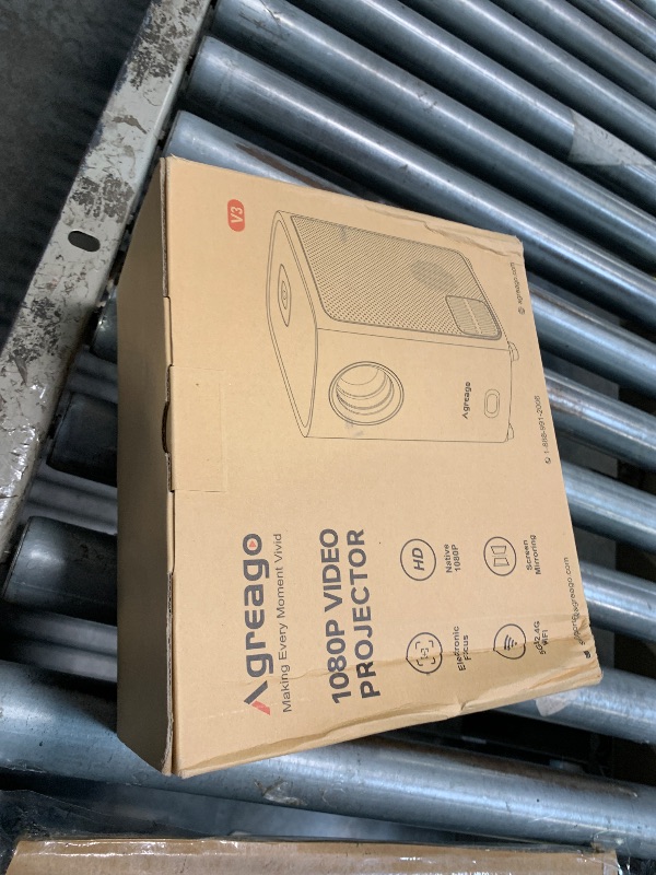 Photo 1 of [Electric Focus] Projector with WiFi and Bluetooth, Native 1080P 15,000 Lumens 4K Supported, Agreago Outdoor Movie Projector for Home Theater UP to 300", for iOS/Android/TV Stick/HDMI/USB