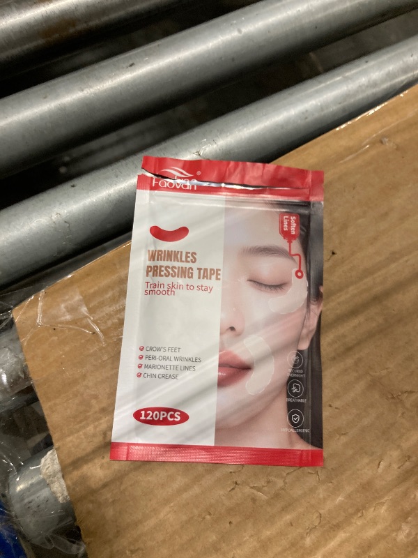 Photo 1 of  opened package**** FADVAN Facial Wrinkle Patches – Overnight Smile Line Patches – Anti Wrinkle Patches for Forehead, Eyes & Lips – Face Tape for Wrinkles Overnight (120Pcs, Curve)