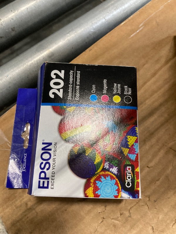 Photo 1 of *****one is used****EPSON 202 Claria Ink Standard Capacity Black & Color Cartridge Combo Pack (T202120-BCS) Works with WorkForce WF-2860, Expression XP-5100
