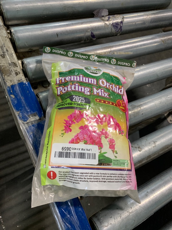 Photo 1 of [Upgraded] DUSPRO Orchid Potting Mix for Repotting with Forest Moss, Pine Bark, Perlite & Pumice, Orchid Bark Potting Mix, Orchid Repotting Soil, Drainage Indoor Potting, Orchid Pot Not Included,1 QRT