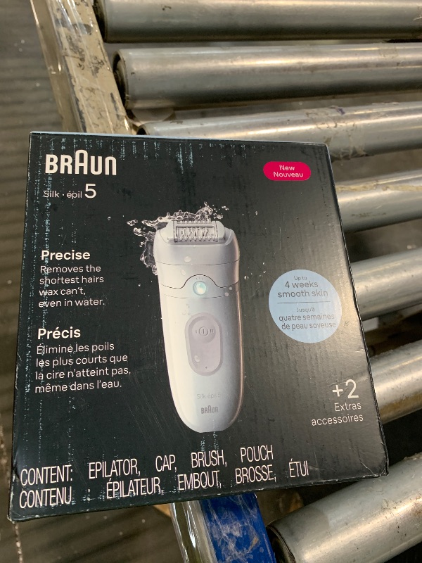 Photo 1 of * dirty item/ check clerk comments*Braun Epilator Silk-épil 5, Hair Removal Device, Women Shaver & Trimmer, Wet and Dry, Includes Skin Contact Cap, SE5-011, Grey