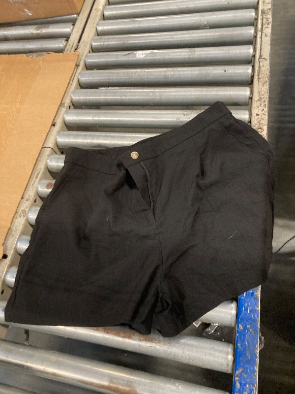 Photo 1 of ***JUST THE SHORT***PRETTYGARDEN Women's 2 Piece Summer Matching Sets Button Front V Neck Vest Waistcoat Sleeveless Tops and Shorts with Pockets (Black,XX-Large)