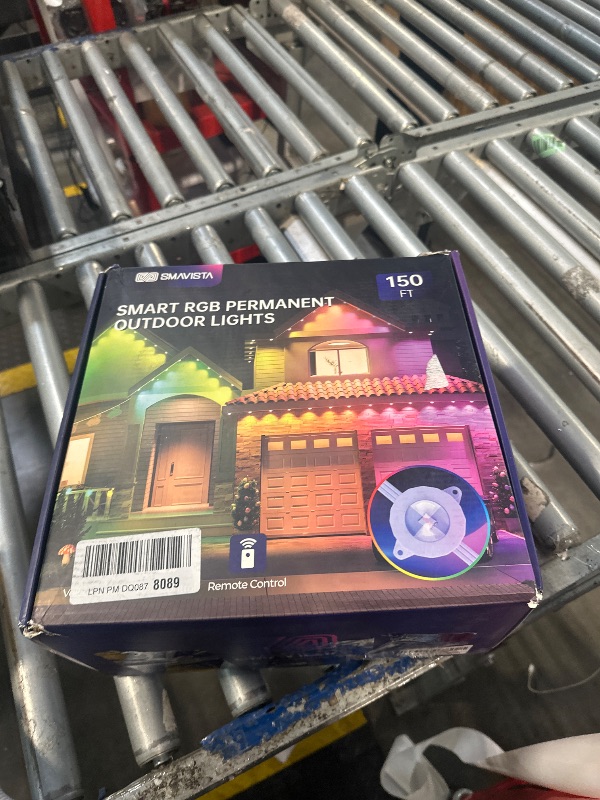 Photo 1 of ***MISSING REMOTE*** SMAVISTA Smart Permanent Outdoor Lights, 150ft with 108 LED RGB String Lights, IP67 Waterproof Eaves Light with 44 Scene Modes for Halloween Christmas Birthday Holiday Party, APP/Voice/Remote Control