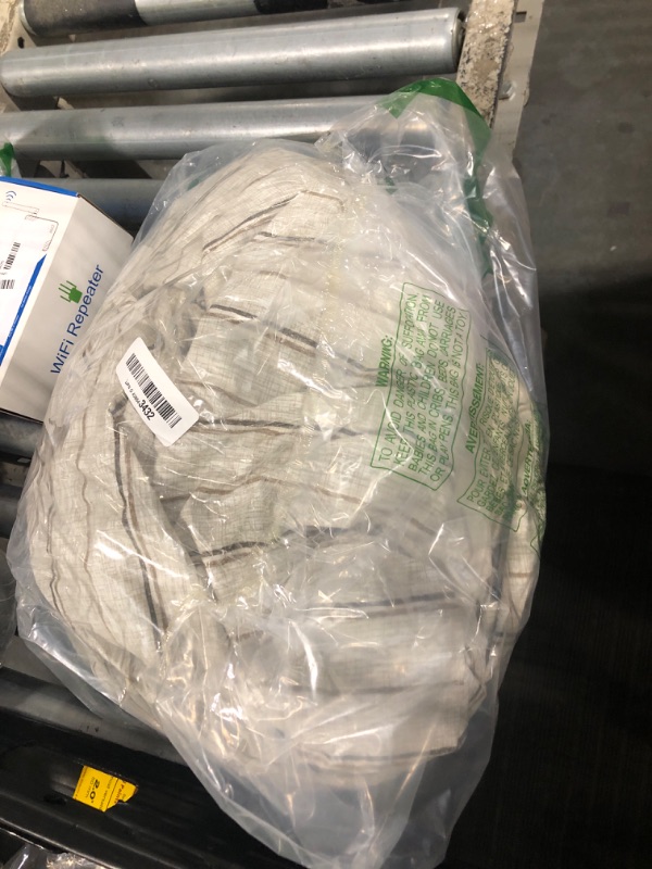 Photo 1 of **ONLY ONE SHEET***RUVANTI 100% Cotton King Size Sheets Set, 4 Pieces, Soft & Breathable Percale Weave Bedding, Deep Pocket 16", Hotel Standard, Crisp Cool Feel, Durable, Perfect Striped Bed Sheet, Brown Stripes