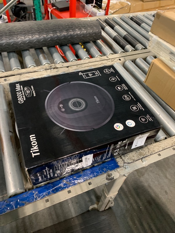 Photo 1 of **Missing remote control and boundary tape** Tikom Robot Vacuum and Mop Combo, 5000Pa Robotic Vacuum Cleaner, 150 Min Max, App & Remote Control, Ideal for Hard Floor, Carpet, Pet Hair, Self-Charge(G8000 Max)