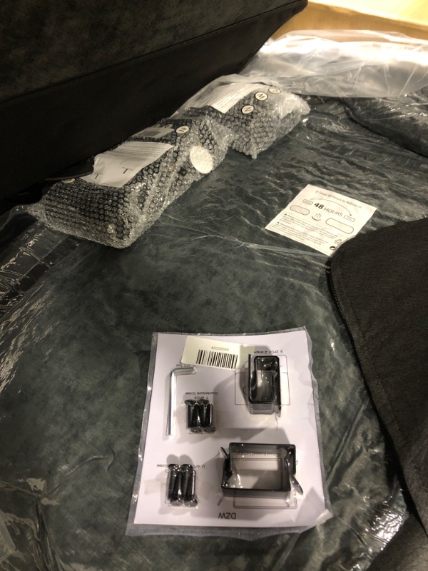 Photo 1 of ***02 boxes***Vesgantti 108" U Shaped Sectional Couch, Comfy Cloud Modular Sectional Sofa with 2 Ottoman Deep Seat Chenille Modern Cloud Sofa, Modular Sofas for Living Room, Bedroom and Apartment, Black