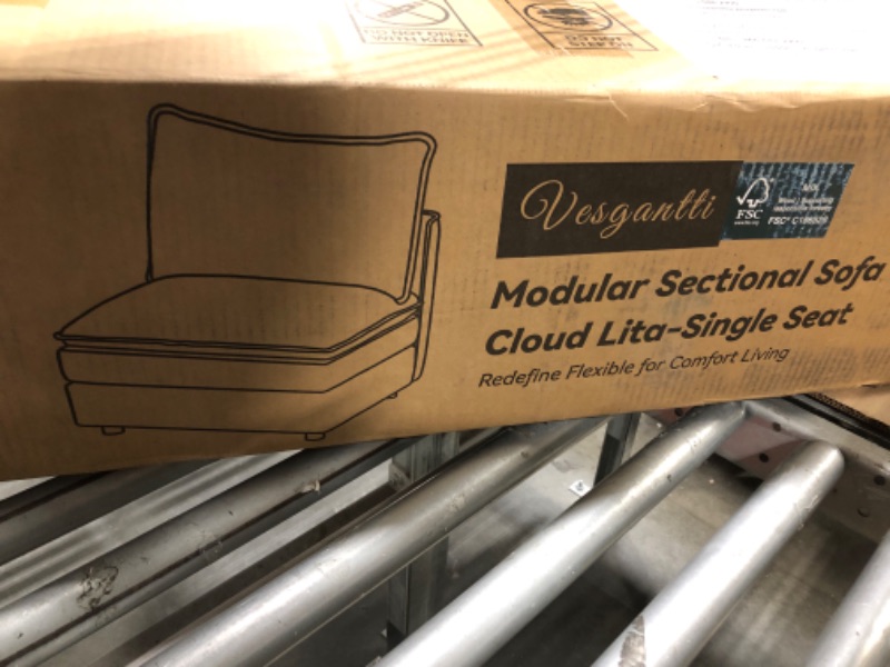 Photo 1 of ***02 boxes***Vesgantti 108" U Shaped Sectional Couch, Comfy Cloud Modular Sectional Sofa with 2 Ottoman Deep Seat Chenille Modern Cloud Sofa, Modular Sofas for Living Room, Bedroom and Apartment, Black